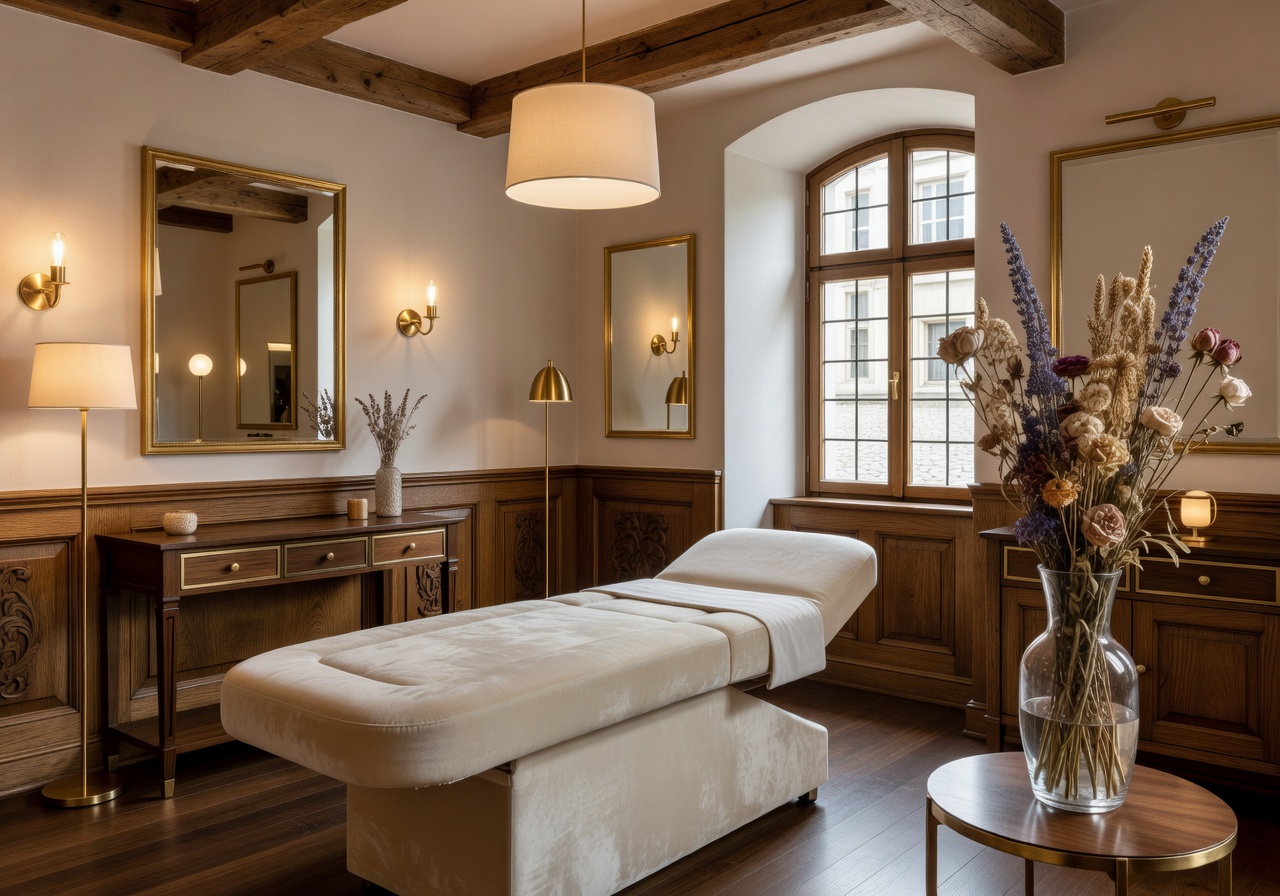 Behandlungsraum im Altbau mit warmem Licht